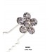 12 Piece Hair Stick Set - Clear Crystal Flower - CS-9004CL